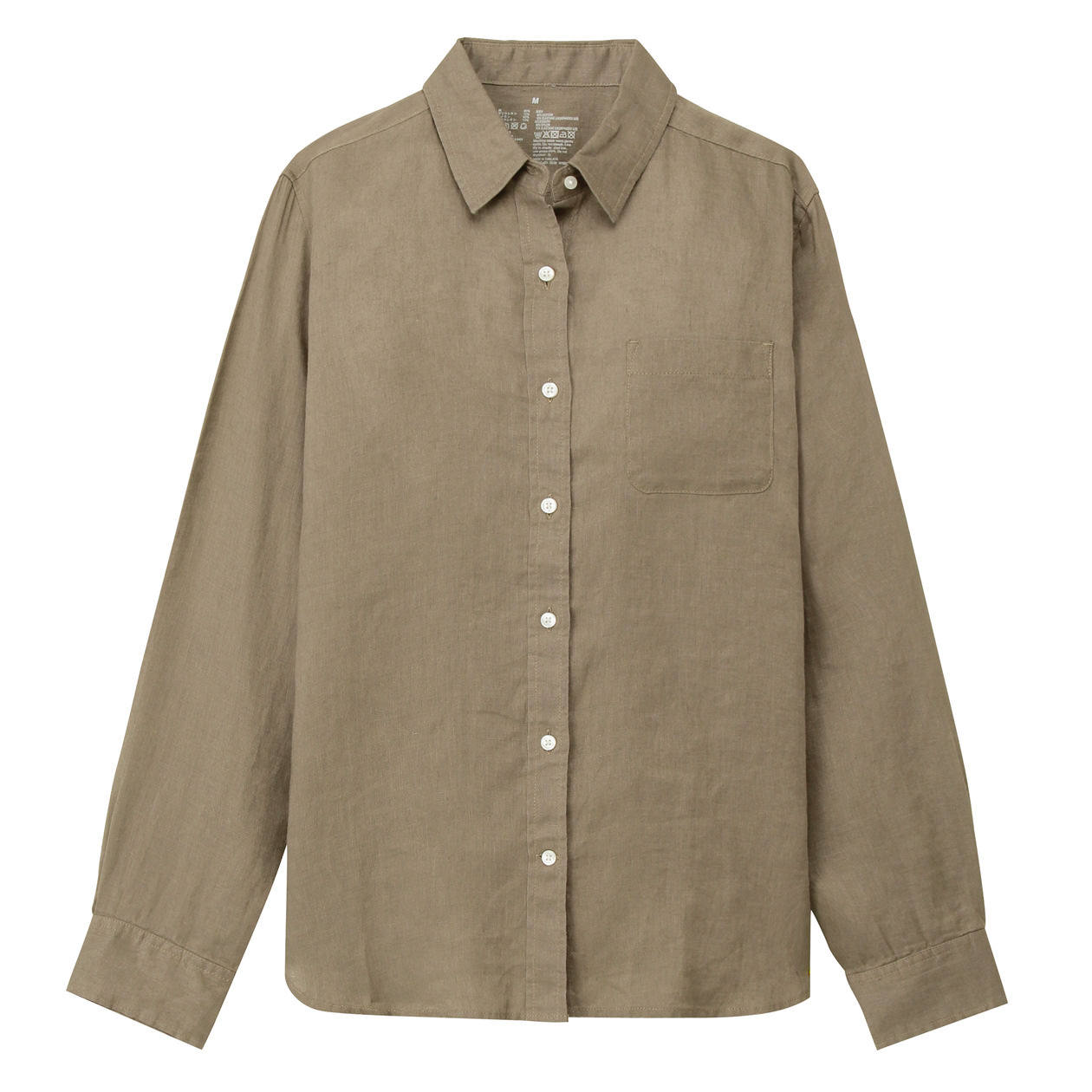 限l码muji无印良品27sc229女士亚麻衬衫