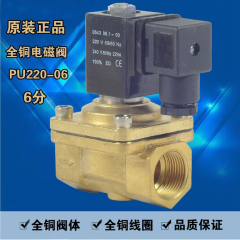 PU220-06A 6分新恭型电磁阀水阀气阀 全铜防水防雾 220V 24V 12V