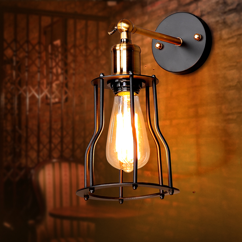 Northern Europe American style Retro Industry style Iron frame LED a living room balcony Aisle lights rural Reminiscence Wall lampin the Decoration main material , Lamps , Wall lamp category - from Buy2taobao.com to provide professional Taobao agent buy service