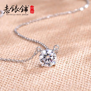 S925 silver necklace old silver Pu women Korea women''s Necklace women fashion diamond silver necklace birthday gift for girlfriend