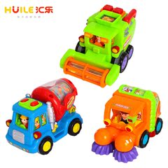 汇乐玩具工程车汽车儿童玩具惯性车工程车耐摔小车玩具作业车