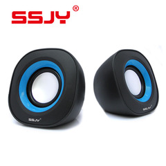 SSJY S-65台式电脑迷你小音响有源音箱手机笔记本2.0USB便携喇叭 