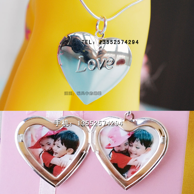 925银定制照片项链放相片吊坠男女心形LOVE相框相盒生日礼物送链|ruв категории Украшения,ювелирные изделия, ожерелье - от Buy2taobao.com для оказания профессиональной услуги покупки агента Taobao
