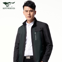 七匹狼夹克2015秋季新款正品男装商务绅士jacket男士夹克外套1910