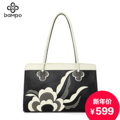 Bampo Banpo flagship-store new leather women bag handbag official national wind hit the color shoulder bag handbag