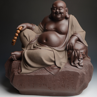 紫砂雕塑名家 郭栋 《笑纳百川》