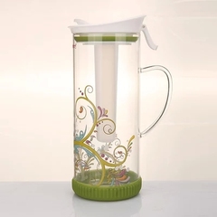 玻璃多用冷水壶 烤花凉水壶 耐热果汁壶过滤网茶壶