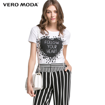 Vero Moda舒适棉弹时尚印花修身版型T恤|315201200