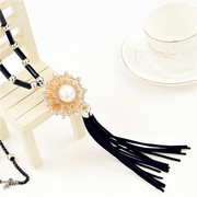 Love sweater chain long flower tassels Korea wild fashion necklace hanging accessories jewelry clothing decoration mail