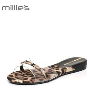 cartier週年慶活動 活動Millie s 妙麗2020夏新款專櫃同款豹紋女涼拖鞋LM705BT7 cartier店
