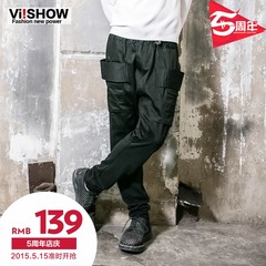 Viishow menswear 2015 spring wear new casual Ralph Lauren slim fit men's long pants surge fault code