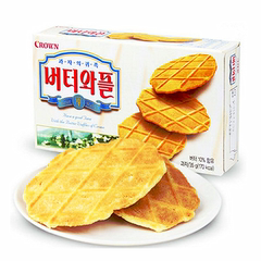 韩国进口零食品 可瑞安黄油薄脆饼干237g 鸡蛋瓦夫饼干 休闲食品