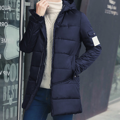 日系新款冬季男士棉衣青年韩版中长款加厚外套学生棉服男装棉袄潮