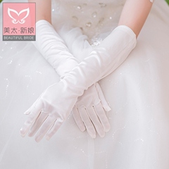 Light gloves red/white/cream long fingered Bridal Gloves, wedding accessories N0022