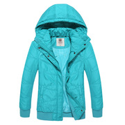 Recreational riding clothes cotton dress to keep warm in winter padded coat thin, windproof cotton-padded clothes simple fashion solid color