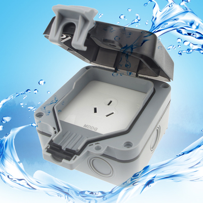 户外防水大功率16a三孔插座 空调室外防雨插座 明装室外防水插座