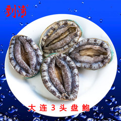 刘清 大连海鲜鲜活3头鲍鱼500g/3-4只 鲜活水产 新鲜皱纹盘鲍活的