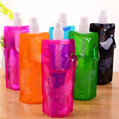 旅行便携可折叠水袋 塑料饮用水袋水壶 环保可折叠水壶 运动水杯