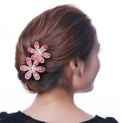 Good jewelry Korea fashion exquisite rhinestone hair comb comb insert Korean diamond flower hair comb H063