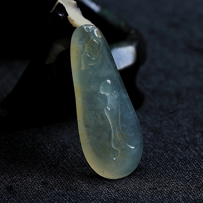 冰种翡翠吊坠无相净心站佛6.63克