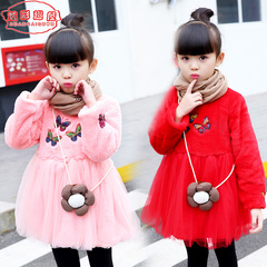 女童唐装宝宝中国风童装冬装套装过年衣服新年装儿童民族风旗袍