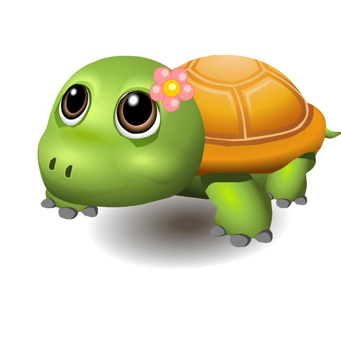 flash动画源文件45度走路路的小乌龟.fla设计素材