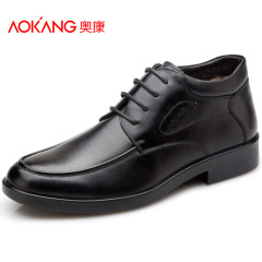 Aucom men shoes new business dress shoes really Lint cotton shoes, high fashion, warm wild shoes