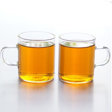 友亦思 直筒把杯120ml 居家小茶杯 耐高温玻璃水杯 办公室水具