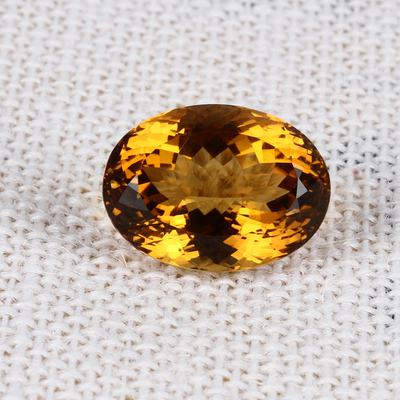 37.92ct 顶级巴西黄水晶戒面