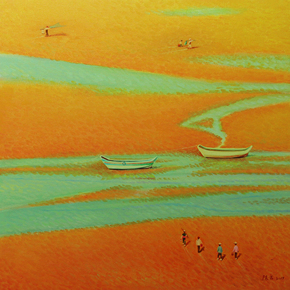 8万【学院艺术】  西安美院彭中杰 《持花少女》 原创布面油画0次出价