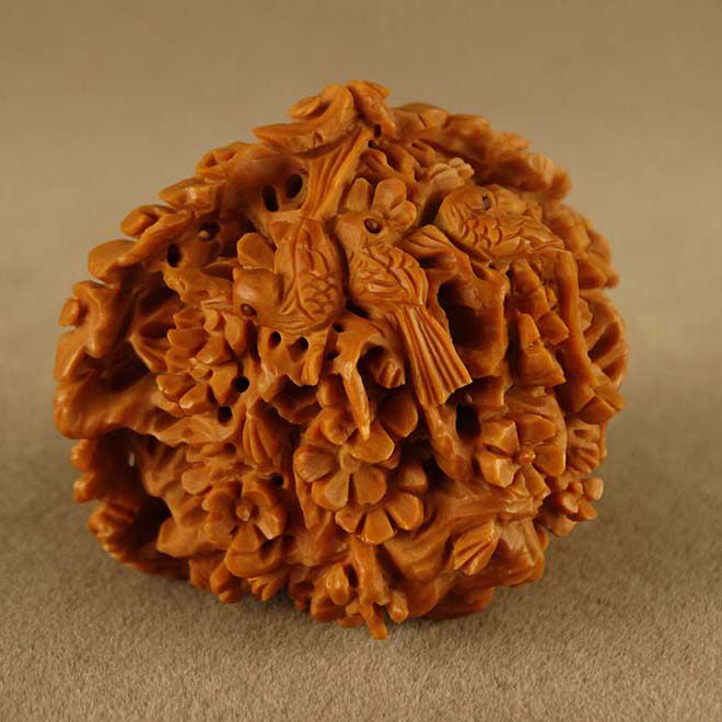 78x4.2x3.9cm 淇竹作品【喜上眉梢】苏工纯手工核雕核桃雕