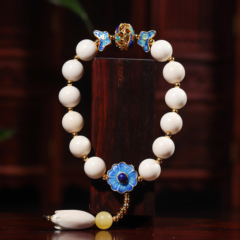 【玉兰花手串】天然西伯利亚猛犸牙百搭气质玉兰花手串