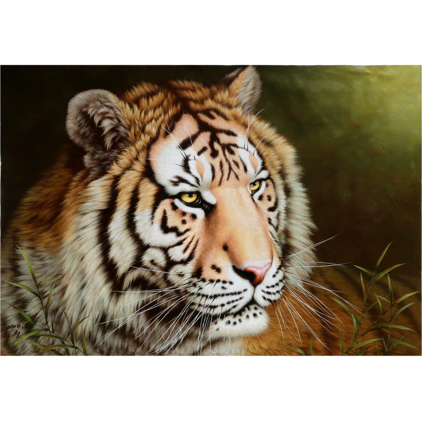 朝鲜画 人民艺术家李哲《虎》万寿台创作社 大卫画廊