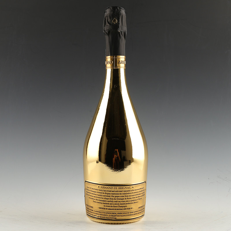 【即刻拍-赠原装礼盒】 法国黑桃a黄金香槟葡萄酒 750ml*6