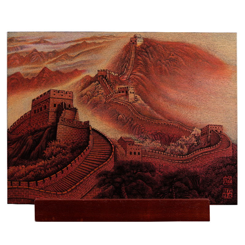 影雕《长城》22*30cm 福建省高级工艺美术大师 非遗传承人张秋霞