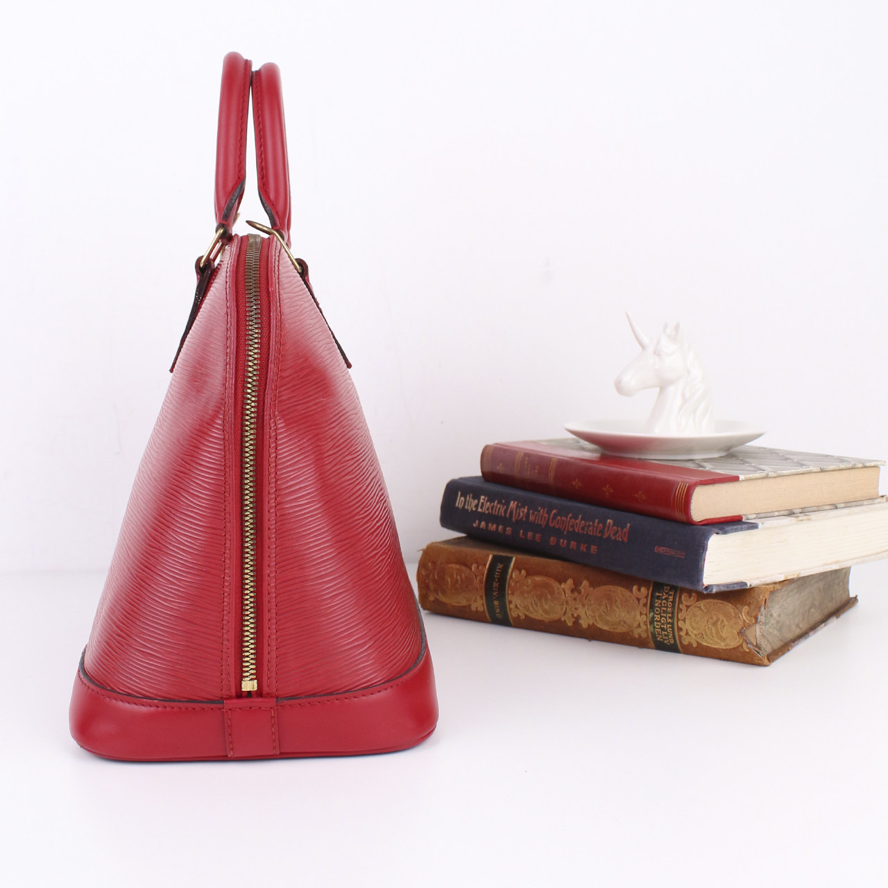 [9.0新]路易威登/lv alma红色女士手提包