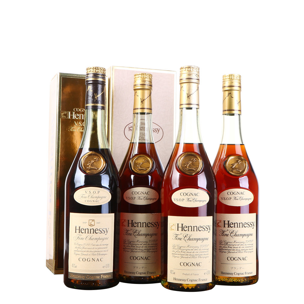 【即刻拍】80年代轩尼诗青长斧vsop干邑白兰地40度700ml*4瓶拍卖