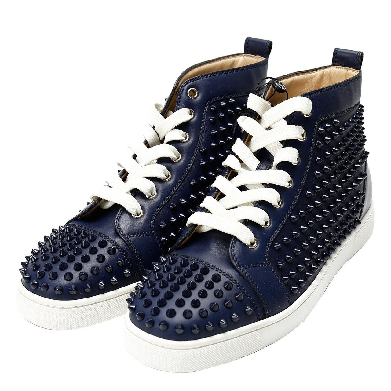 [9.9新]christian louboutin男士蓝色铆钉休闲鞋42码p118702378