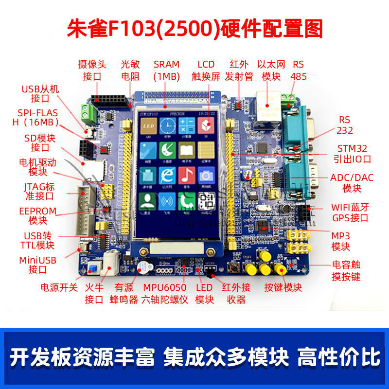 STM32F10i3ZET6开发板实验ARM3嵌入式学习单片机DIY套件最小系统