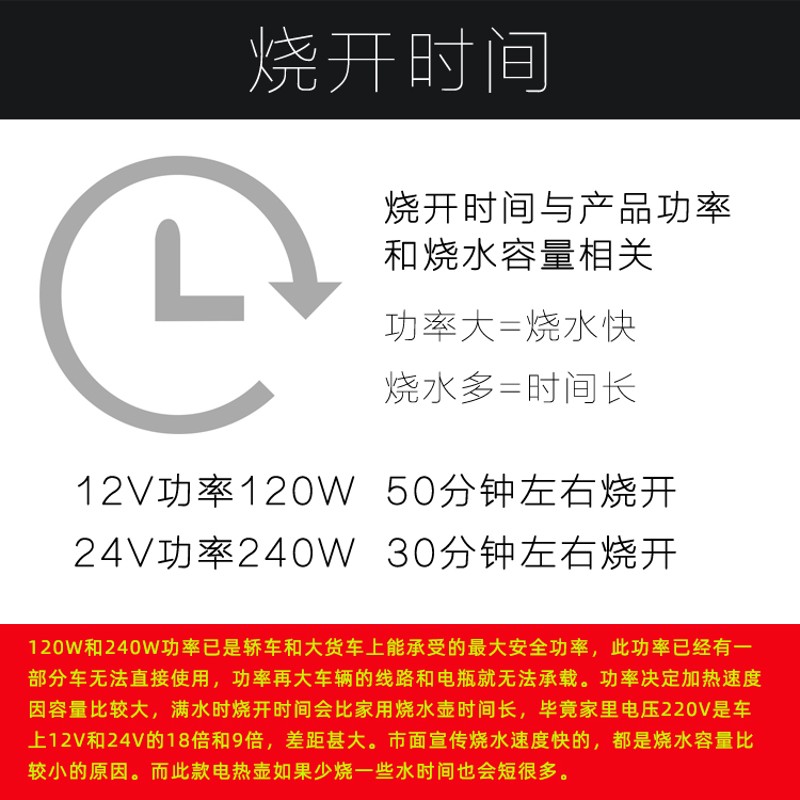 车载电热杯汽车用烧水壶12V24V加热水器开水保温水杯大Y容量电热