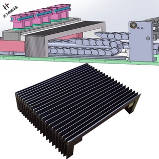 机床伸缩式风琴防护罩导轨一字型帘防火阻燃激光切割机风琴防尘罩