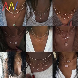 速发Necklace Women Jewelry For Lover Chocker Cross Girl Bohe