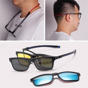 新品Ralferty Men Eye Glasses Frame Optical Magnet Clip On Sp