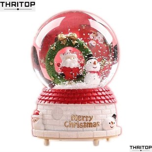 推荐Automatic snowflake music box crystal ball music box to