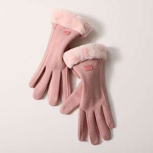 速发手套女冬季高级感网红手套电动车手套冬款女生高颜值手套加绒