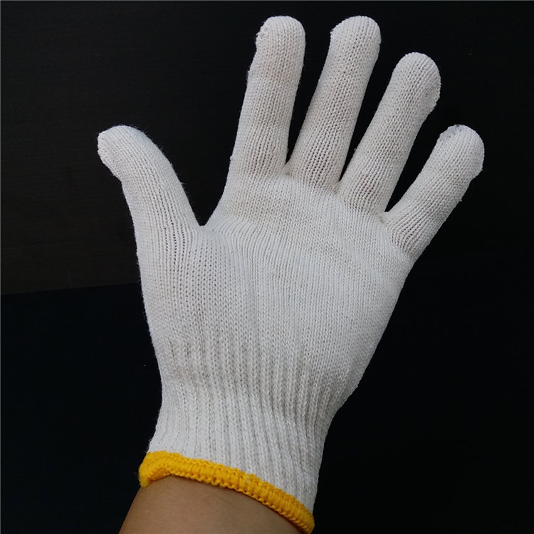 现货速发厂家直销 精纺棉纱手套细纱劳保手套白色户外作业棉线手