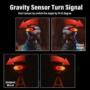 推荐Bicycle Steering Rear Light Mountain Road Bike Gravity