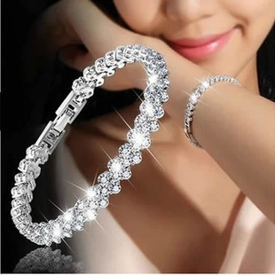 网红DIEZI Exquisite Luxury Roman Crystal Bracelet For Women