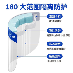 疫情防飞沫病毒防护面罩儿童高清透明全脸防雾面屏炒菜防油溅油烟