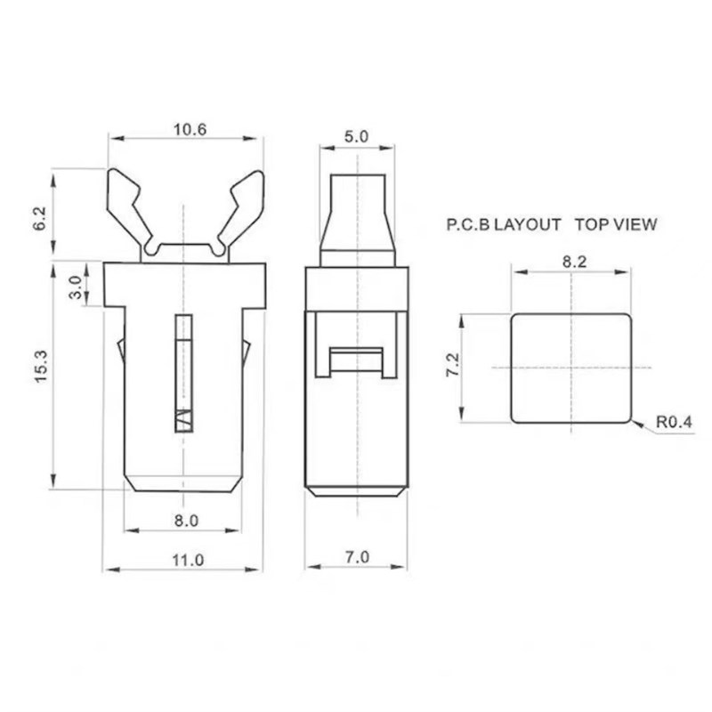 新品垃圾桶开关锁扣 按压式配件 卡扣面板弹簧自锁  眼镜盒充电口